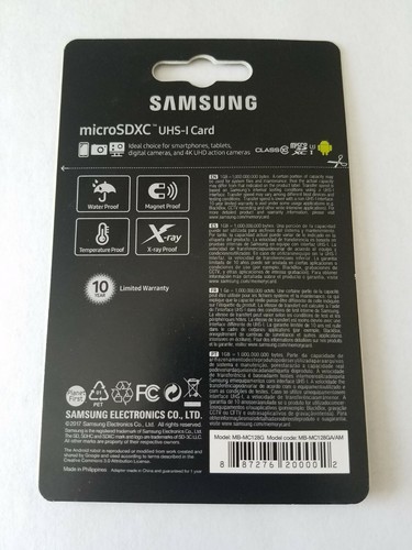 Samsung EVO Plus 128GB, Class 10 20MB/s - MicroSDXC Card - MB-MC128GA/AM - Photo 2 sur 2