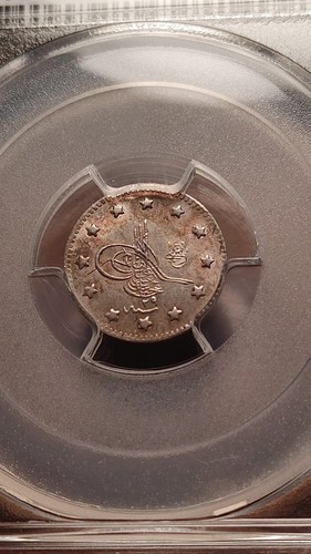 AH1293 Year 29 1903 Turkey Silver Kurush PCGS MS62 Pop 2/6 Great Luster 1685 - Picture 3 of 5
