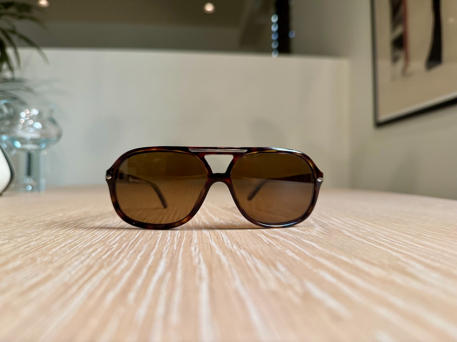 PERSOL AVIATOR SUNGLASSES -- Tortoise / Brown lenses (polarized) PO 2958-s-image