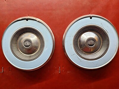 1972-1977 Ford Torino Montego Maverick Comet Hubcap 14'' Covers PAIR BABY BLUE