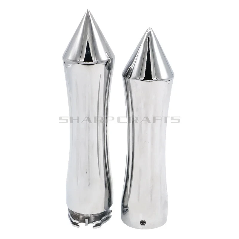 Motorcycle 1" or 7/8'' Spike Flame Handlebar Handle Hand Grips for Harley Honda - Изображение 2 из 4