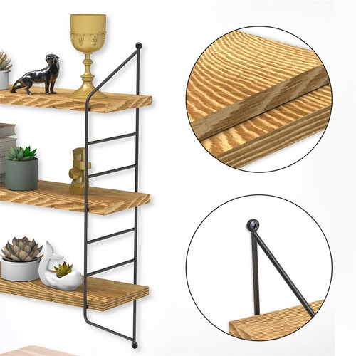 2/3 Tier Storage Shelving Racks Wall Shelf Units Home Living Room Art Decoration - Picture 58 of 77