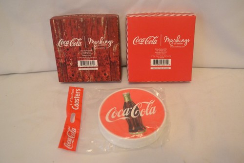 Lot of 3 Coca Cola Coaster Sets Coke Christmas Santa Polar Bear 28 Total NEW - Picture 4 of 4