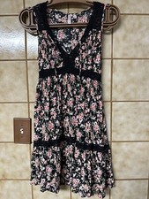 Exhilaration Women’s Floralcore Crochet Trim Dress, Sz XS