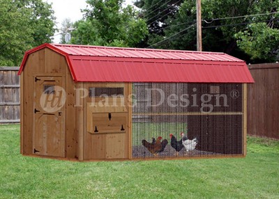 6' x 12' Walk in Barn Chicken Coop Plans, Material List ...