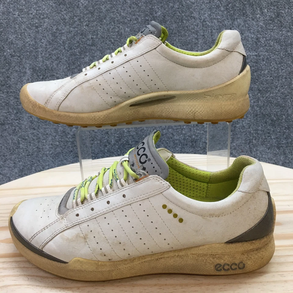 Ecco Shoes Womens 39 Biom Hybrid Yak Spikeless Golf Sneakers White Leather - Image 4 of 4