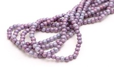 200 Pretty Purple Mix Czech Glass Round Beads 3MM