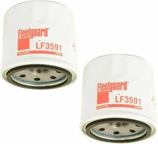 (2) Genuine Fleetguard Cummins Oil Filter LF3591 HDKAJ HDKAK Onan 122-0833 Pair