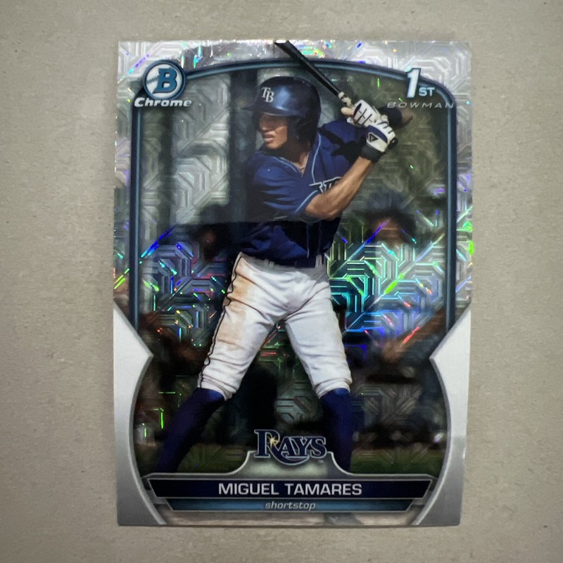 2023 Bowman Chrome 1st Miguel Tamares Mega Box Mojo Refractor BCP-179