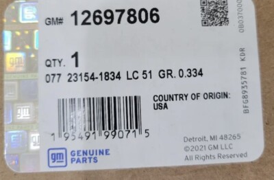 Gm 12697806 OEM Engine Valve Lifter Oil Manifold Brand New Factory ...
