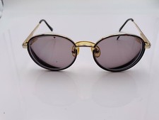 Vintage KidStuff Gold Demi Amber Metal Round Sunglasses Korea FRAMES ONLY