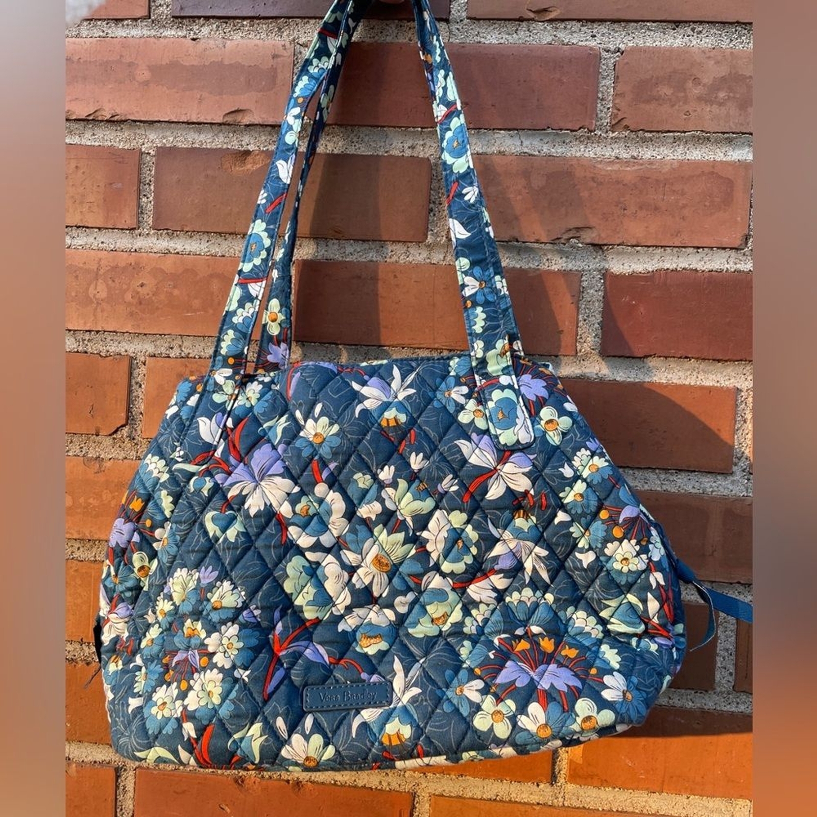 Vera Bradley Triple Compartment Shoulder Bag in Floral Bursts