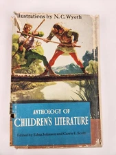 1940  ANTHOLOGY OF CHILDREN'S LITERATURE NC Wyeth Hardcover, DJ Johnson Scott 