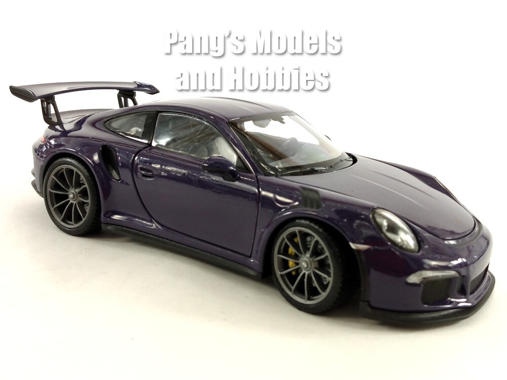 2016 Porsche 911 991.1 GT3 1/24 Scale Diecast Metal Model by Welly - PURPLE