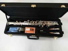 New Straight S-992 Professional Silver-plated Soprano Saxophone with Case