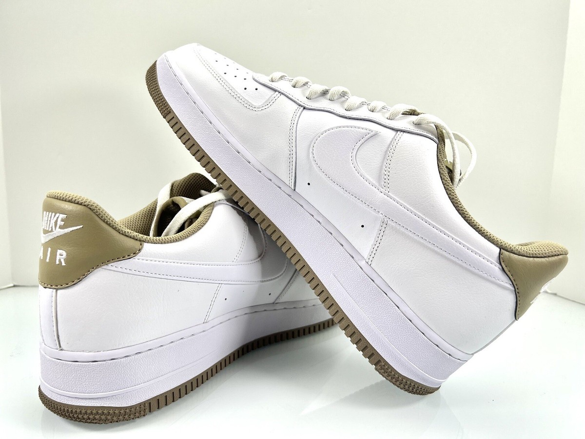 NIKE AIR FORCE 1 '07 LOW WHITE KHAKI DR9867 100 sz 14 | eBay
