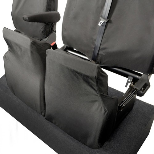 FORD TRANSIT CUSTOM FRONT SEAT COVERS INC EMBROIDERY (2025 ONWARDS) BLACK 335 - Picture 23 of 24