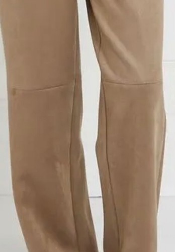 Dunnes Gallery Faux Suede Stretch Trousers Size 14 High Waisted New with Tags - Picture 4 of 24