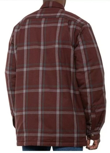 New! 3XLT Carhartt Relaxed Fit Flannel Sherpa-Lined Snap Shirt Jac Dark Cedar - Picture 4 of 6