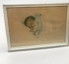 Antique Bessie Pease Gutmann Print-A Little Bit Of Heaven-Framed 22.5”x16”