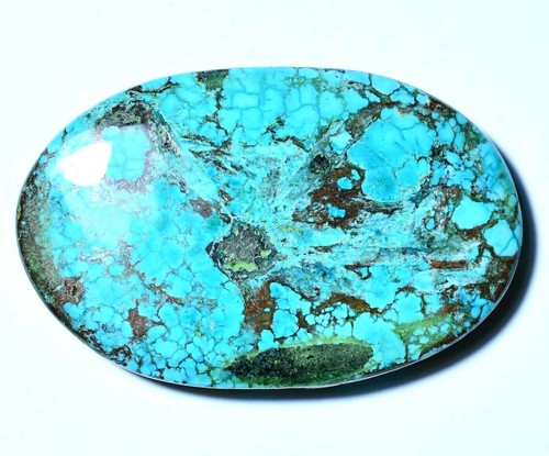 Cabochon 18x25mm Pietra Naturale - Mod. 1 Turchese con venature nere