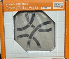 Schluter Systems Kerdi-Drain 4" Square Grate - Stone Grey Curve KDIF4GRKTSSGD6