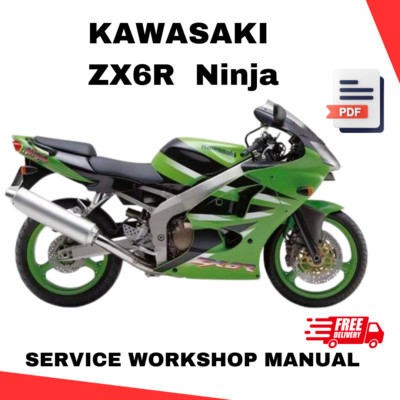 Kawasaki ZX6R ZX-6R Ninja 2000 - 2002 Workshop Service Repair