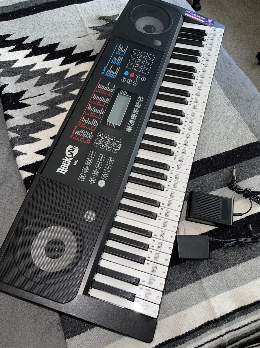 RockJam RJ761 Key Electronic Interactive Teaching Piano Keyboard Pedal AC Plug