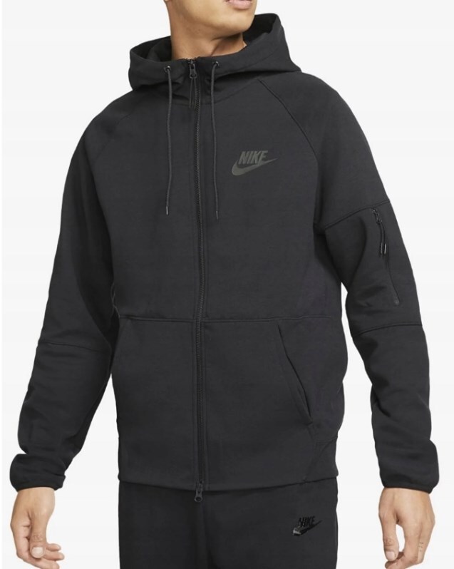 DR8910-010 Мужская черная толстовка с капюшоном на молнии из флиса Nike New Sport Outdoor