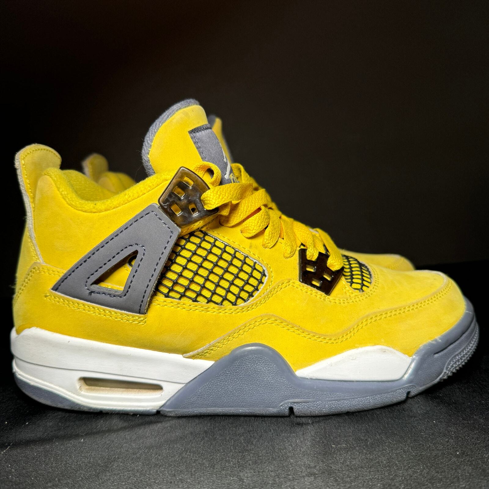 Size 4.5 - Nike Air Jordan 4 Retro GS Lightning 2021 Men's Shoes - 408452 700