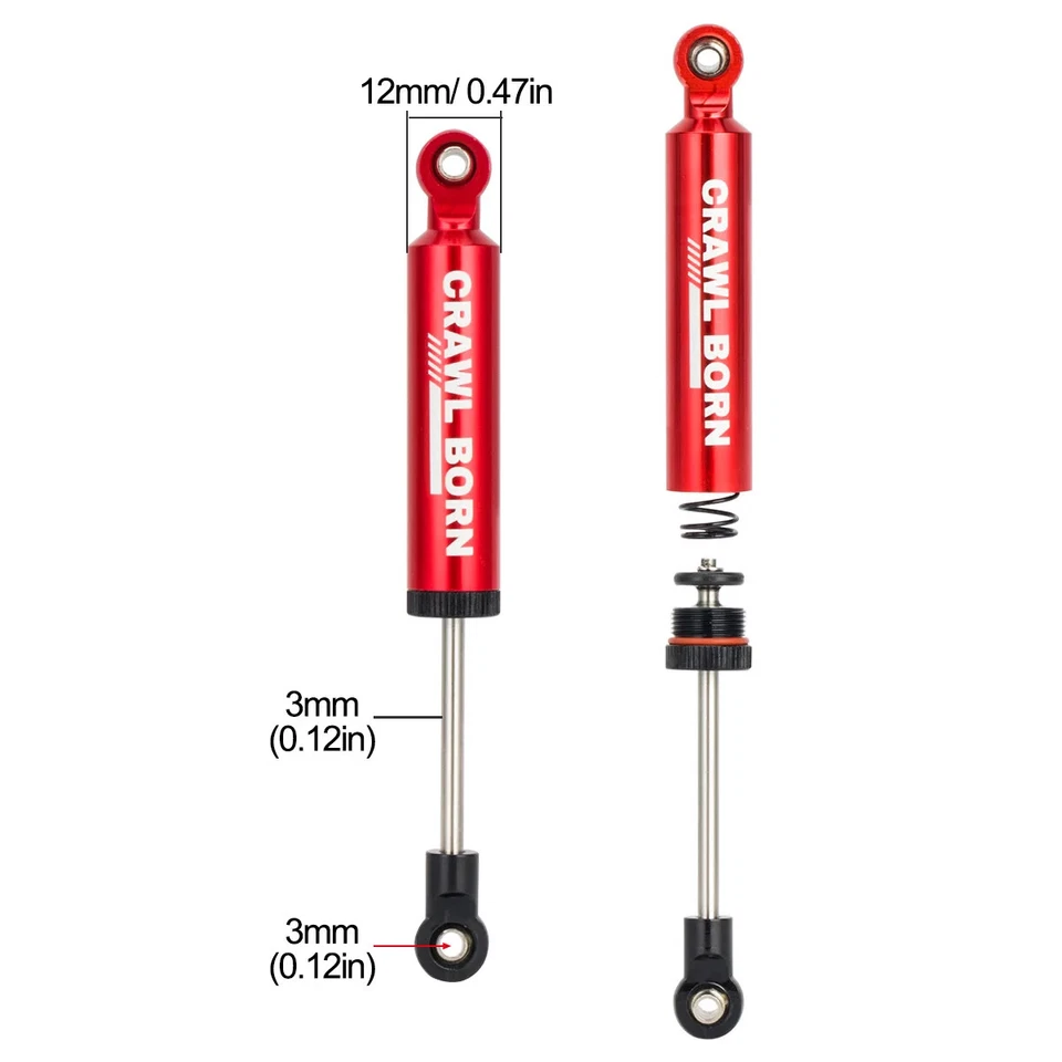 4Pcs Built-in Spring Shock Absorber Damper For 1/10 RC Crawler Axial SCX10 90046 - Image 4 of 4