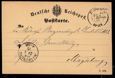 Preußen EGELN 24.3.1875,K2 nachverwendet,portofreie Regierungs-Sache n.Magdeburg