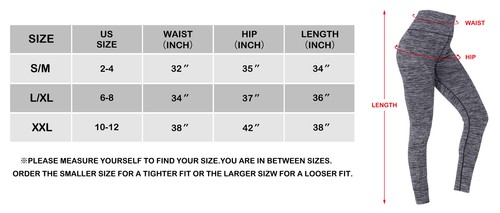 Women High Waist Yoga Legging Fitness Sport Gym Workout Breathable Push Up XXL - Picture 5 of 7