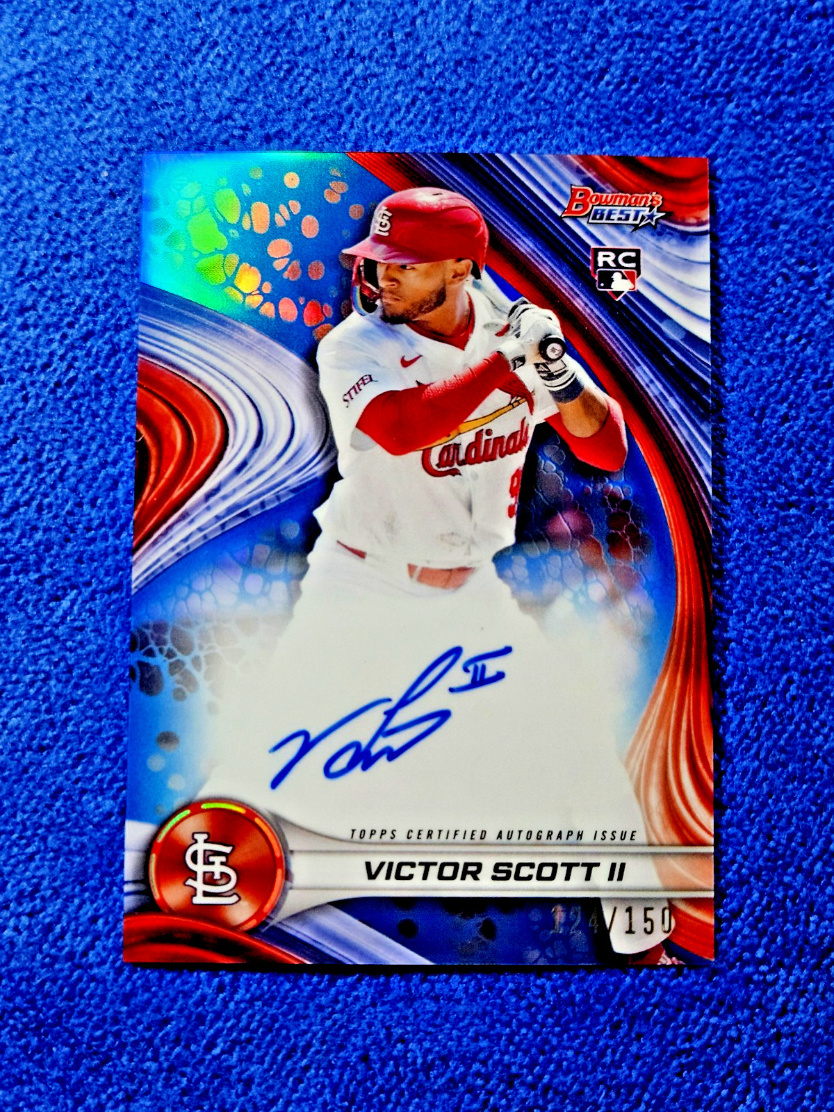 2024 Bowman's Best Rookie Auto Victor Scott II Blue Refractor /150 MINT RC B24VS
