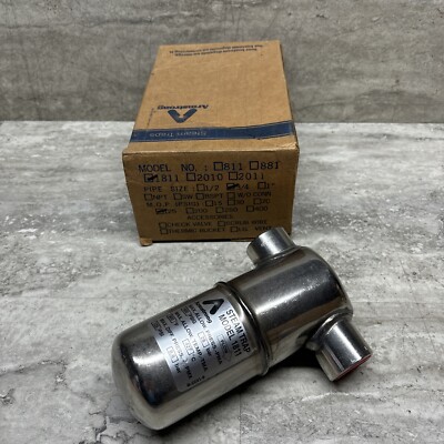 Armstrong 1811 Stainless Steel Steam Trap, 3/4” NPT, 125 PSIG, New