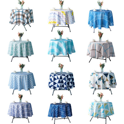 Extra Large Round Fabric Tablecloth 178cm Polyester Printed Dining Table Covers