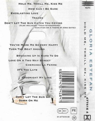Gloria Estefan Hold Me, Thrill Me, Kiss Me CASSETTE ALBUM Electronic Pop Ballad - Picture 3 of 11