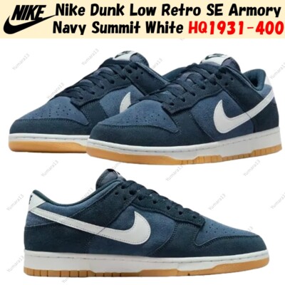 Nike Dunk Low Retro SE Armory Navy Summit White HQ1931-400 US Men's Size