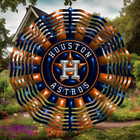 10" Houston Astros Hanging Wind Spinner Yard Patio/Porch Decor Kinetic