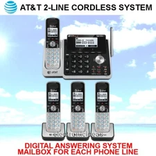 AT&T TL88102 / TL88202 2-LINE DECT 6.0 - 4 CORDLESS PHONE SYSTEM - BRAND NEW