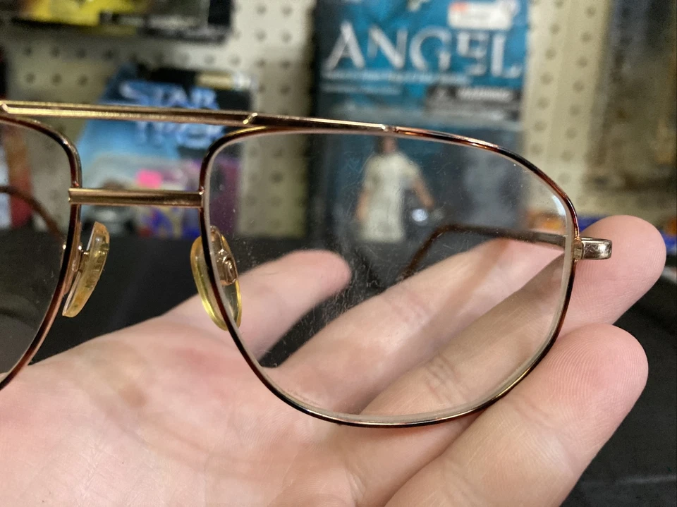 Gafas de aviador Magnivision vintage marco flexible dorado y tortuga 1,25 D2 Foto 3 de 4