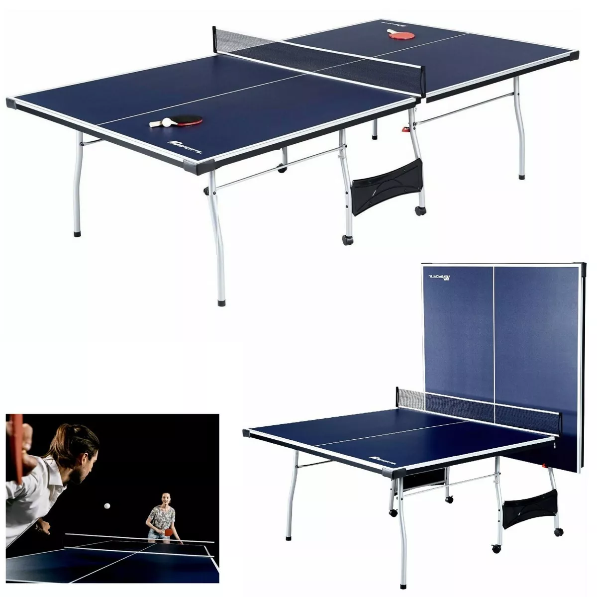 MD Sports Official Size 15 mm 4 Piece Indoor Table Tennis, Accessories  Included 