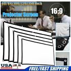 120" Extra Thick Hd Projector Screen 16:9 Home 4K Movie Theater Opaque Foldable