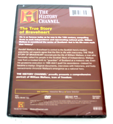 THE TRUE STORY OF BRAVEHEART DVD HISTORY CHANNEL 2000 NEW FACTORY