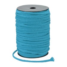 Macrame Cord 5mm x 295 ft Handmade Natural Cotton Rope, 8 Strand, Blue