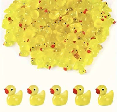 5er Set Mini gelb Harz Ente Spielzeug für Party Dekorationen Babyparty Gefälligkeiten