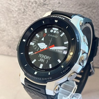 Limitierte CASIO PRO TREK GPS Digitaluhr WSD-30-W Spring Mist White