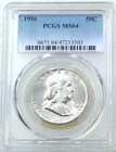 1956 Franklin Half Dollar PCGS MS64 90% FBL Frosty White PQ New Holder #P308D