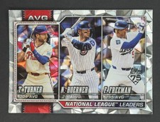 2026 Topps - Diamante Foil #151  NL Leaders Avg T. Turner/N. Hoerner/F. Freeman 