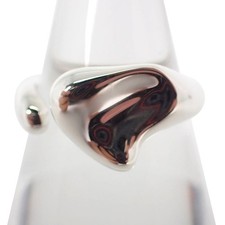 Anello Tiffany & Co. in argento 925 con cuore pieno usato, misura USA 5,5, j1...